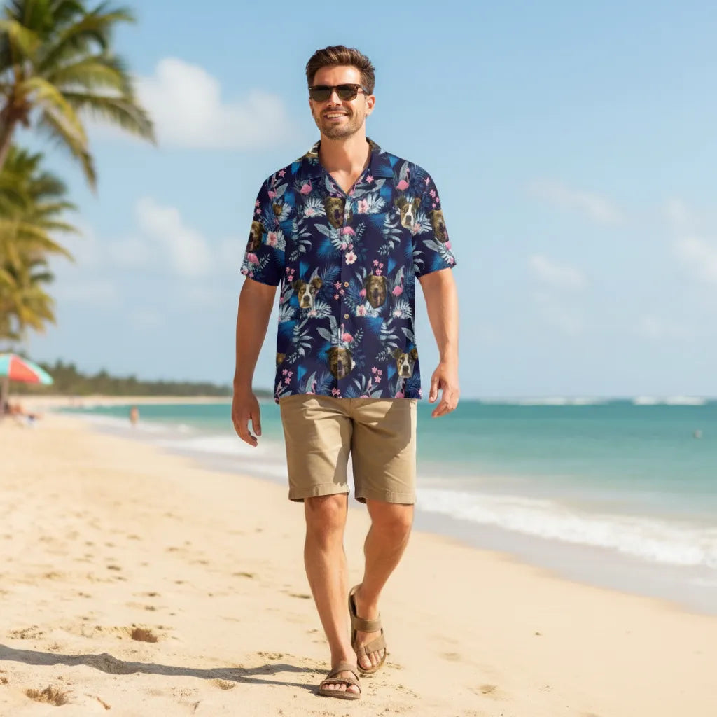 Personalized Face Hawaiian Shirt Summer Party Shirt Funny Gift for Him Bachelor Party Gift