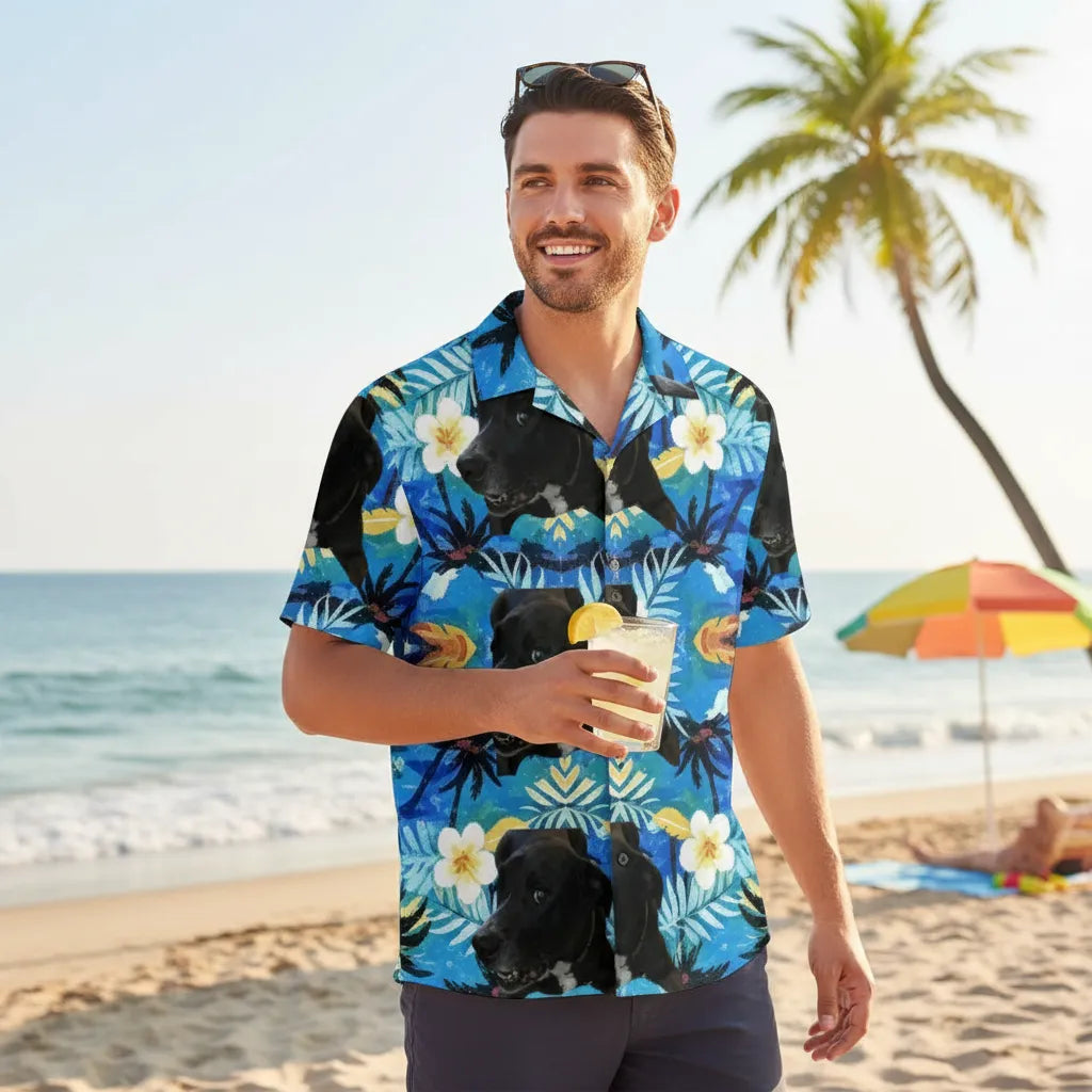 Personalized Face Hawaiian Shirt Summer Party Shirt Funny Gift for Pet Lovers