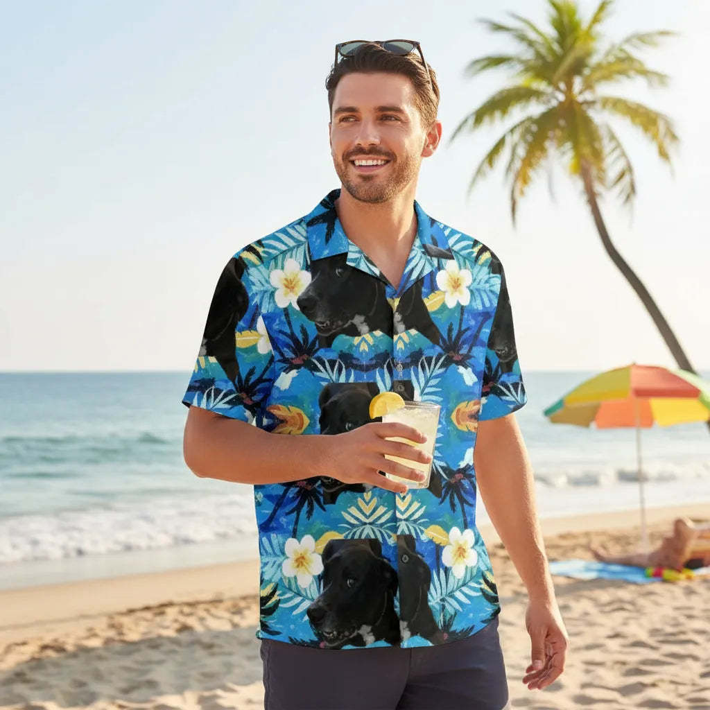Personalized Face Hawaiian Shirt Summer Party Shirt Funny Gift for Pet Lovers