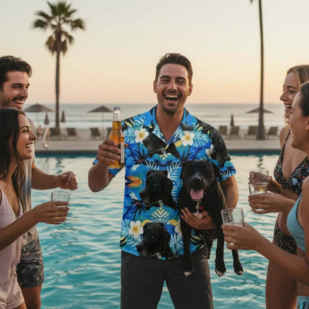 Personalized Face Hawaiian Shirt Summer Party Shirt Funny Gift for Pet Lovers