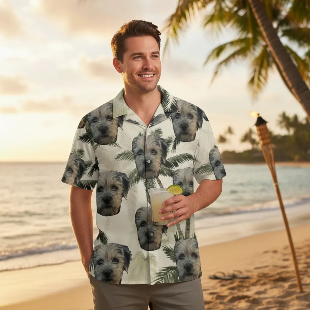 Personalized Face Hawaiian Shirt Beach Day Shirt Funny Gift for Him