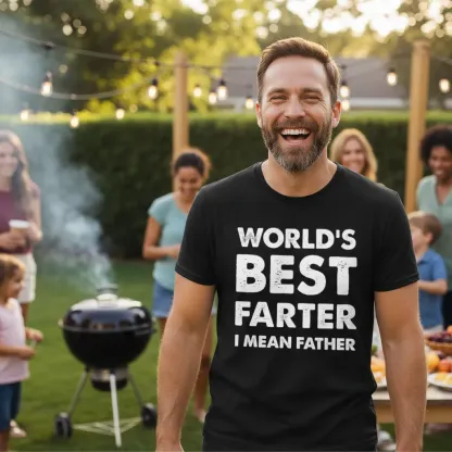 Retro World's Best Farter Dad Joke T-Shirt Funny Father's Day Gift
