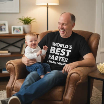 Retro World's Best Farter Dad Joke T-Shirt Funny Father's Day Gift