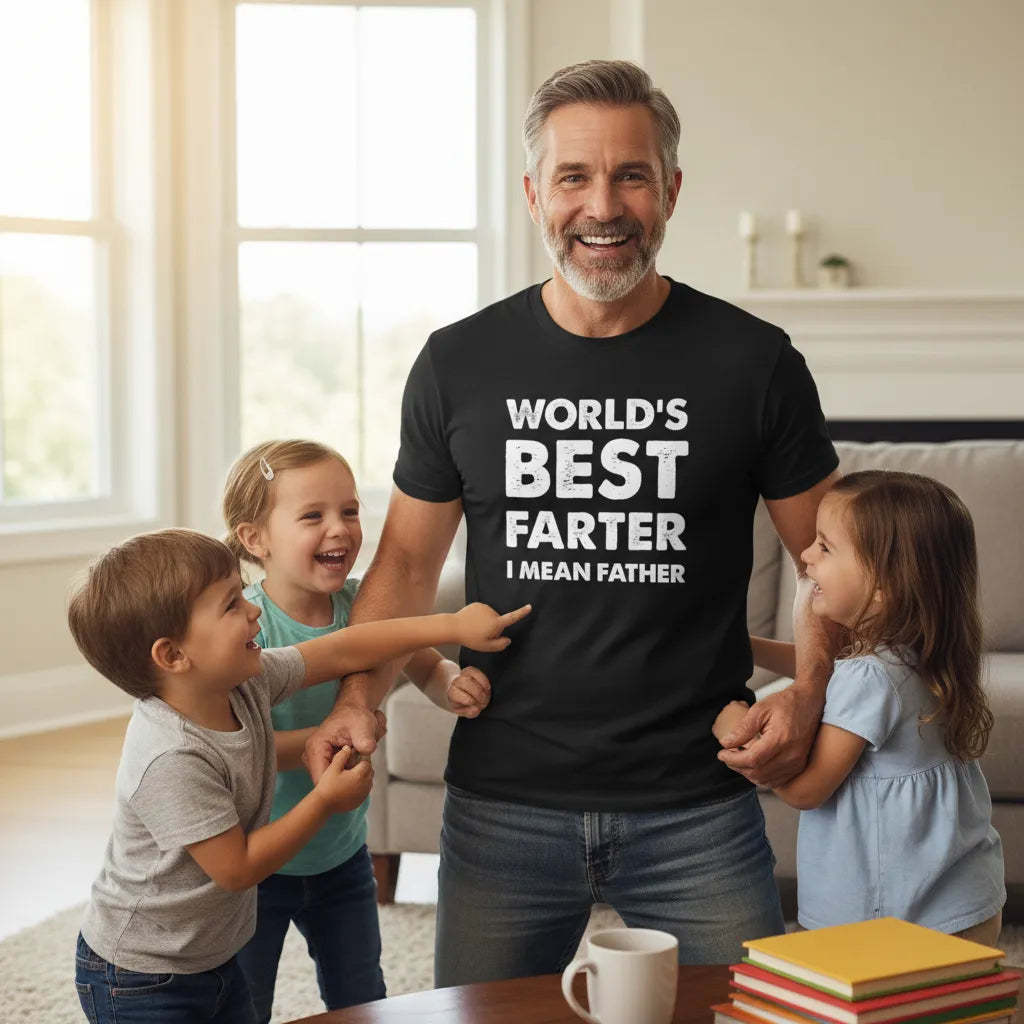 Retro World's Best Farter Dad Joke T-Shirt Funny Father's Day Gift