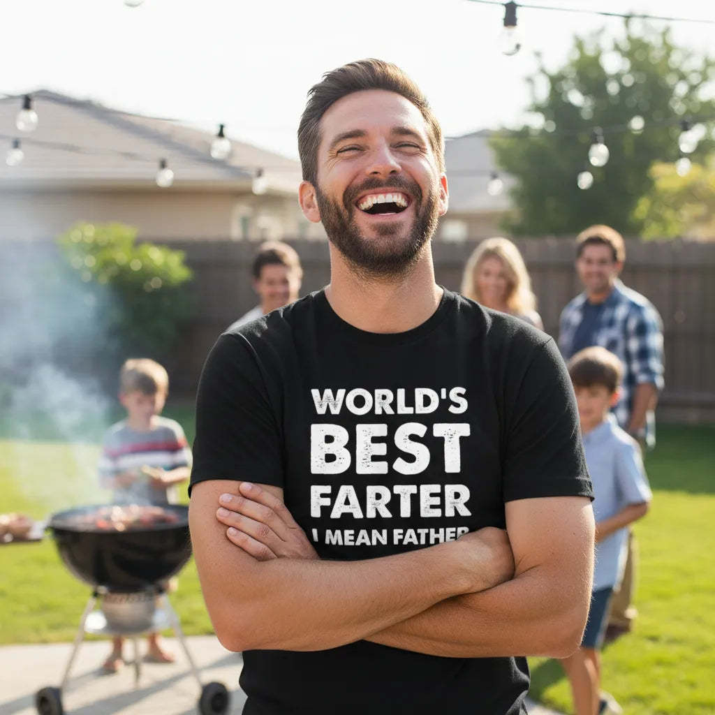Retro World's Best Farter Dad Joke T-Shirt Funny Father's Day Gift