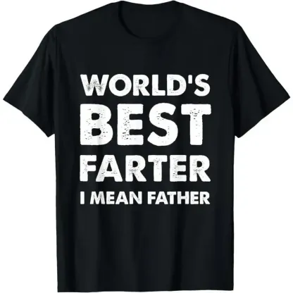 Retro World's Best Farter Dad Joke T-Shirt Funny Father's Day Gift