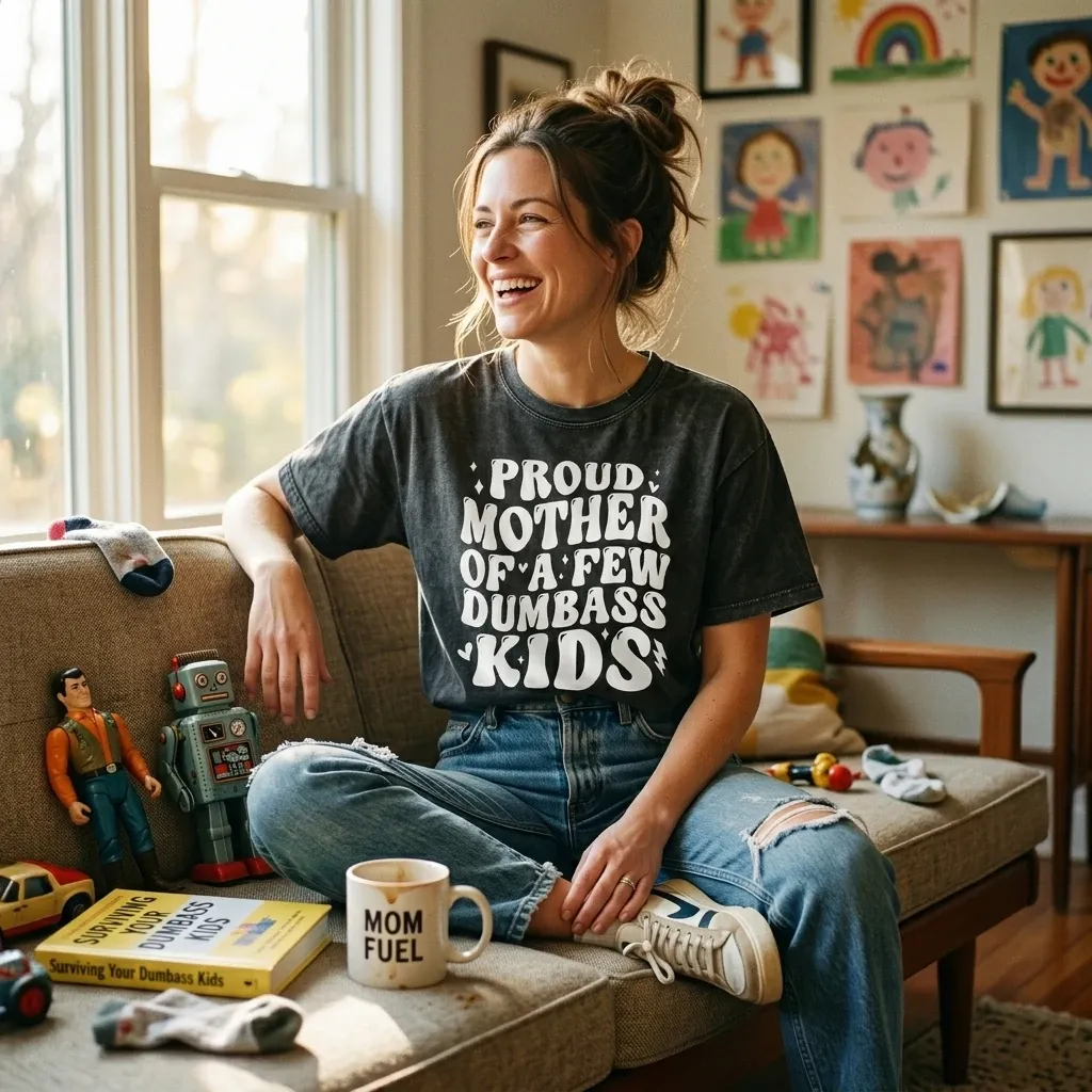 Proud Mother Dumbass Kids Tshirt Best Mom Vibes Tee Gift For Mom