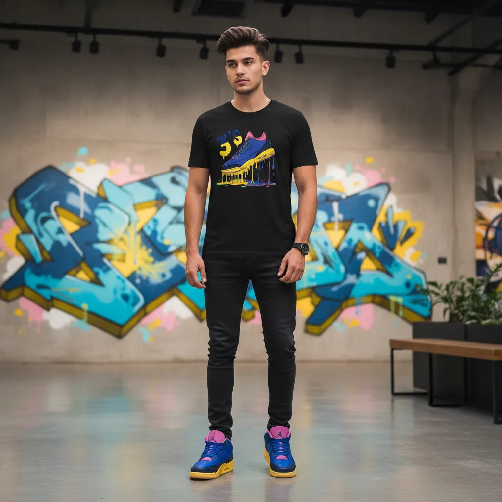 Dripping 3'S Tshirt Sneakerhead Streetwear Gift