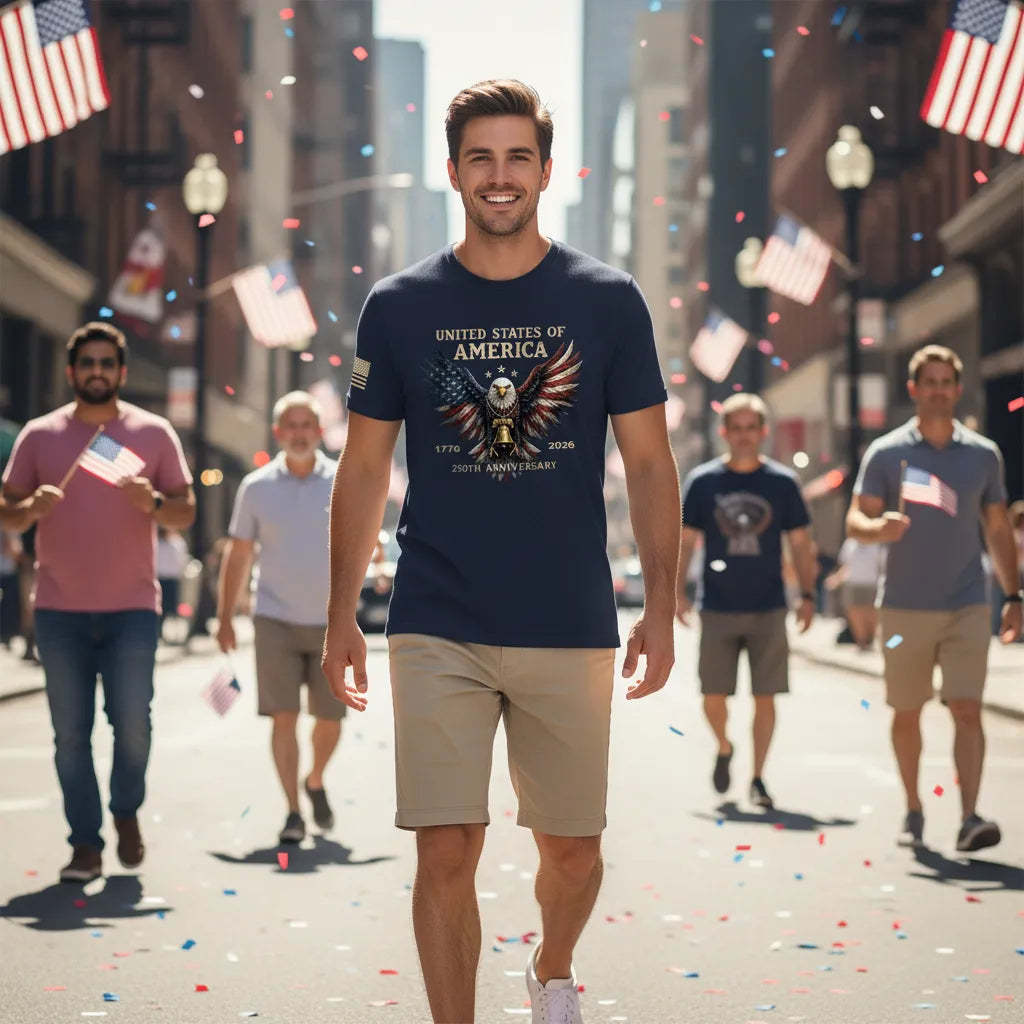 Retro 250th Anniversary of The United States Shirt USA Independence Day Tee Father's Day Gift