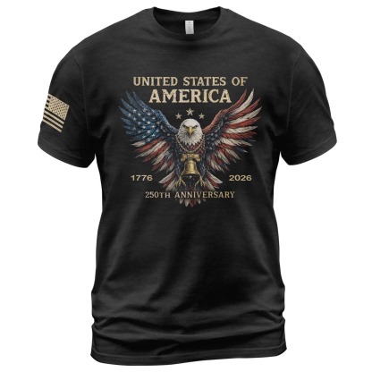 Retro 250th Anniversary of The United States Shirt USA Independence Day Tee Father's Day Gift