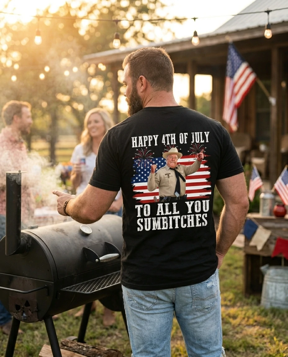 Happy 4th Of July To All You Sumbitches Tee Smokey And The Bandit Movie TShirt