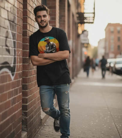 The Retro Sunset No Time To Bleed Action Movie Tee