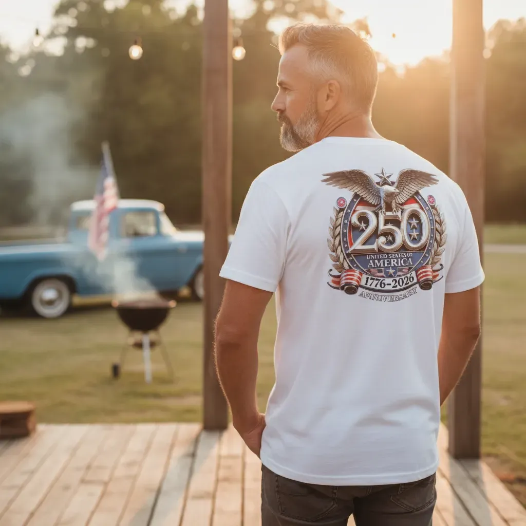 Freedom USA 250 Years Independence Apparel 1776–2026 America Anniversary Tee