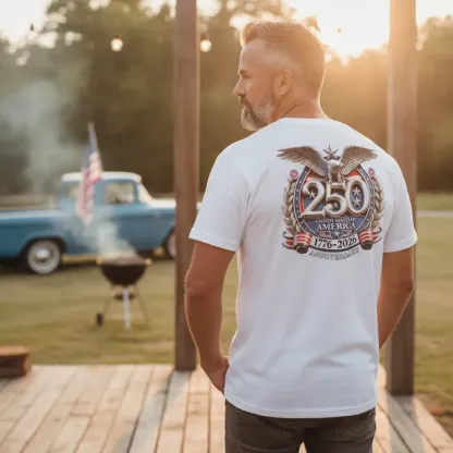 Freedom USA 250 Years Independence Apparel 1776–2026 America Anniversary Tee