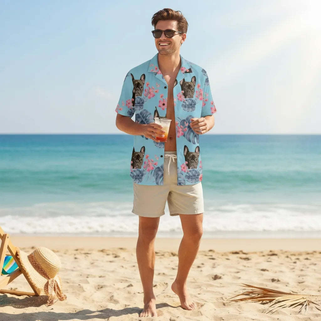 Personalized Face Hawaiian Shirt Summer Party Shirt Funny Gift for Pet Lover