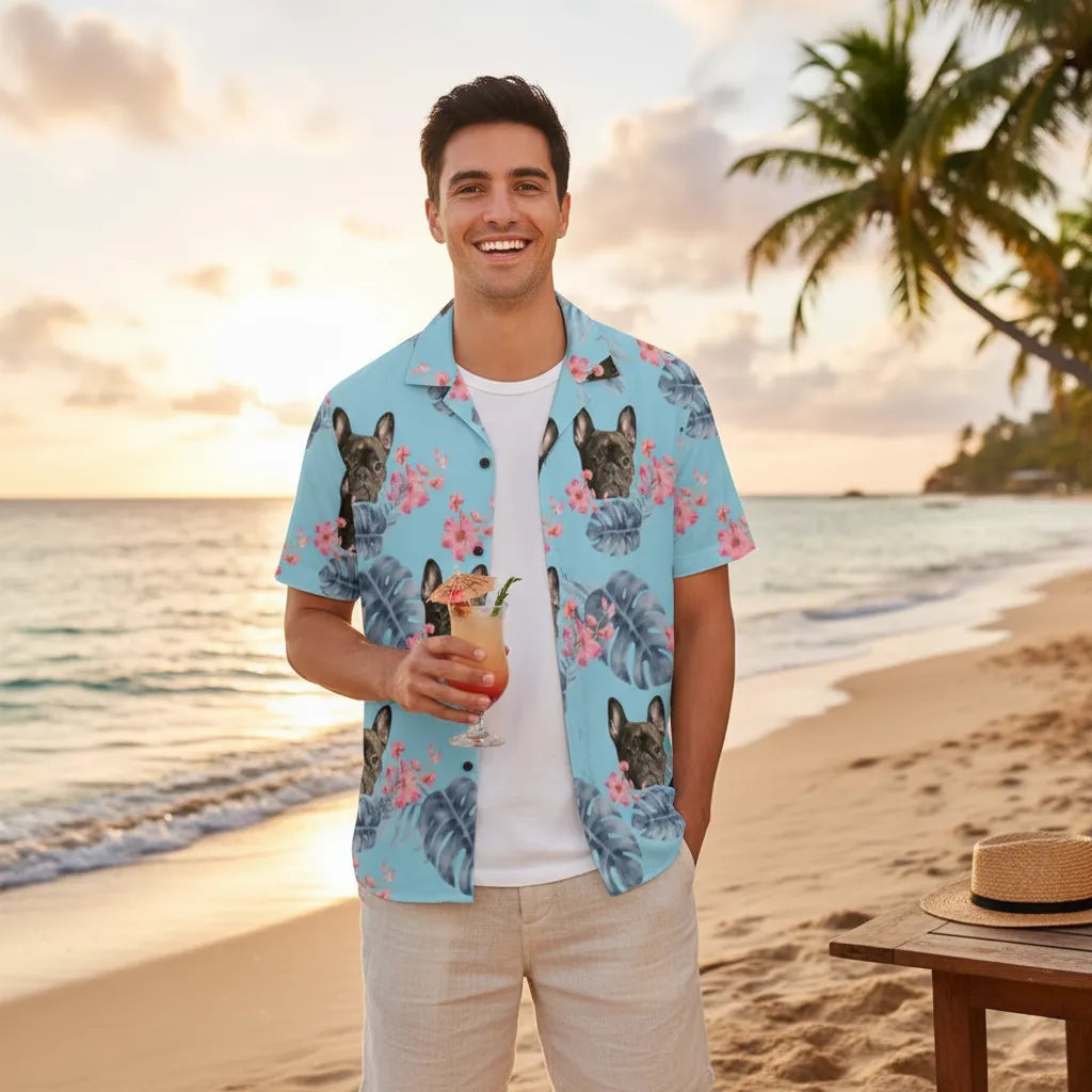Personalized Face Hawaiian Shirt Summer Party Shirt Funny Gift for Pet Lover