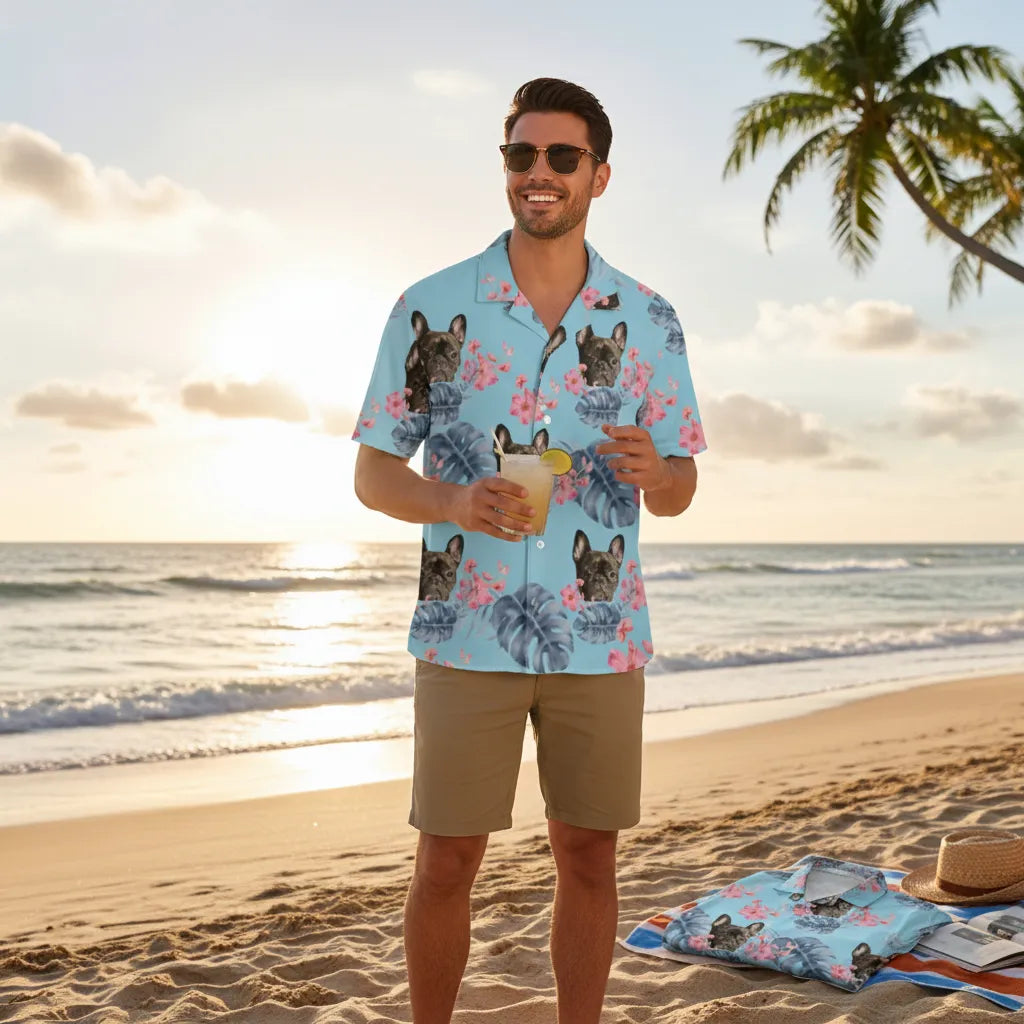 Personalized Face Hawaiian Shirt Summer Party Shirt Funny Gift for Pet Lover