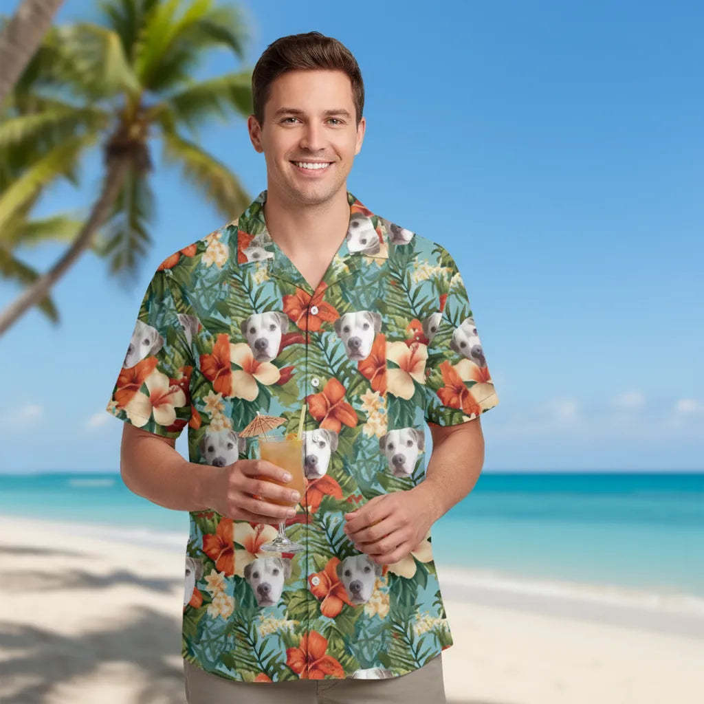 Personalized Face Hawaiian Shirt Gifts for Dad