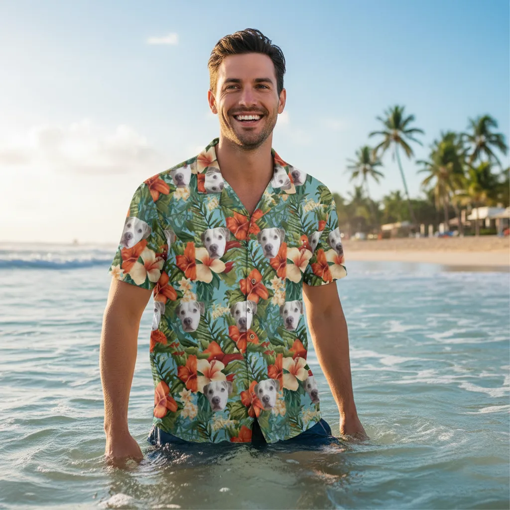 Personalized Face Hawaiian Shirt Gifts for Dad