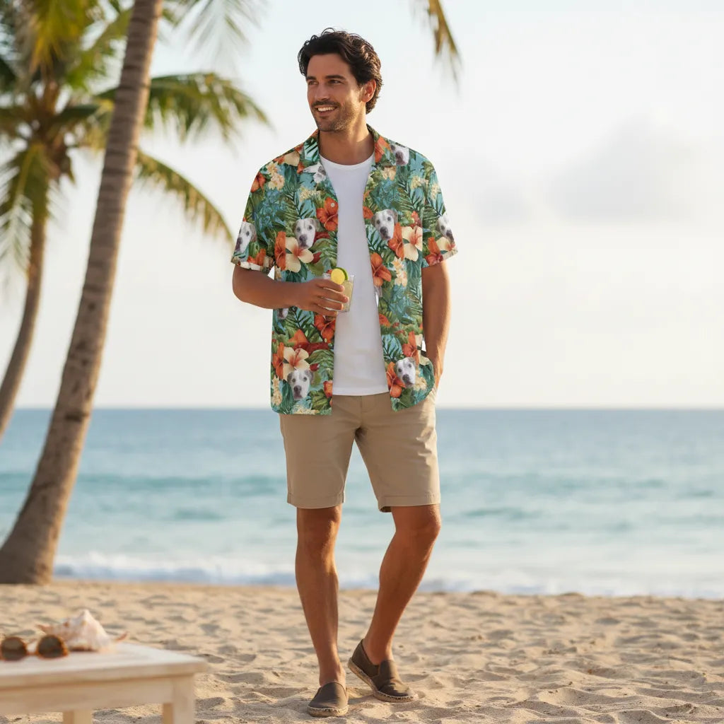Personalized Face Hawaiian Shirt Gifts for Dad