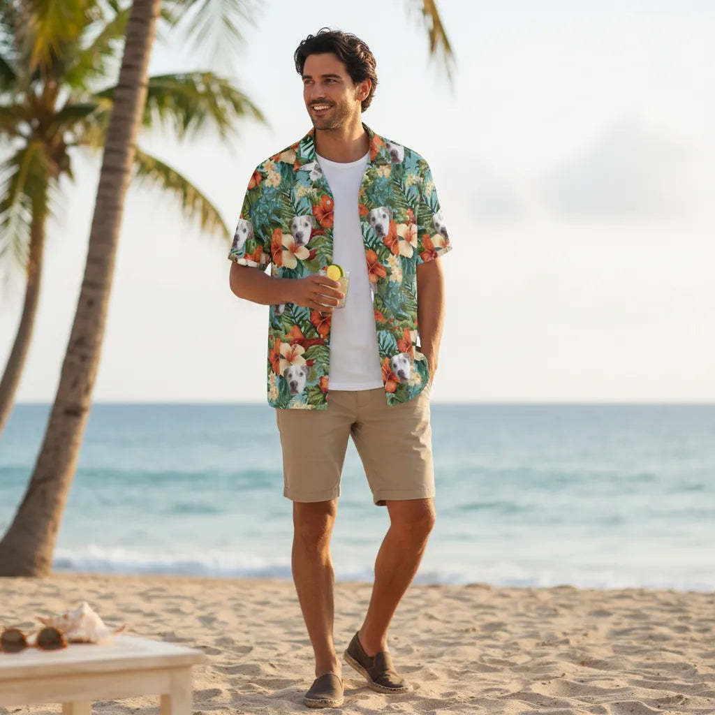 Personalized Face Hawaiian Shirt Gifts for Dad