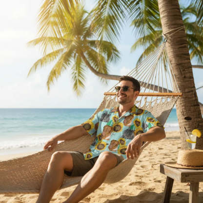 Personalized Face Hawaiian Shirt Vacation Style Shirt Funny Gift for Him