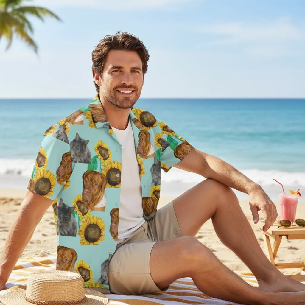 Personalized Face Hawaiian Shirt Vacation Style Shirt Funny Gift for Him