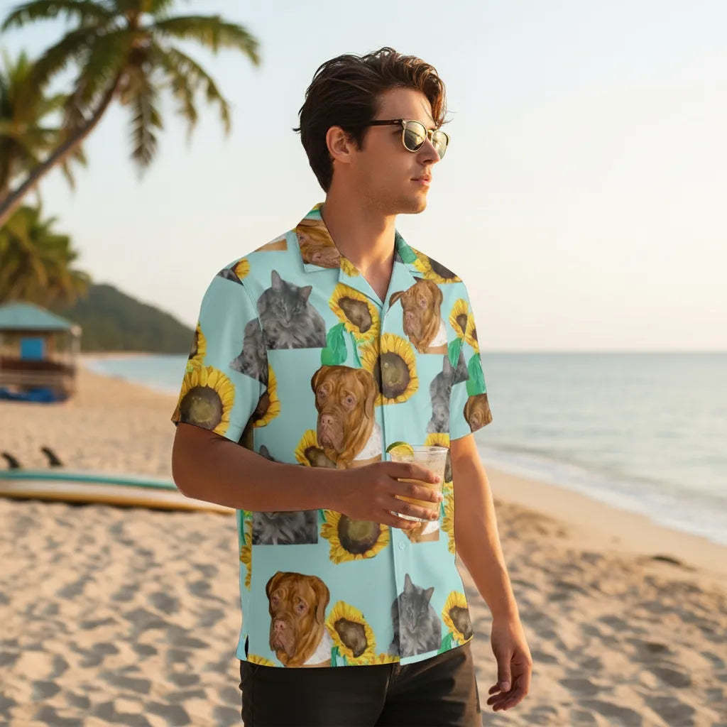 Personalized Face Hawaiian Shirt Vacation Style Shirt Funny Gift for Him