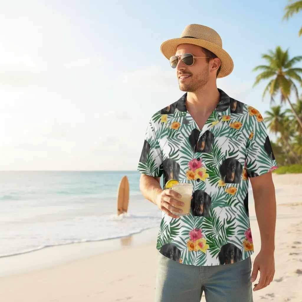 Personalized Face Hawaiian Shirt Pool Party Essential Funny Gift for Him