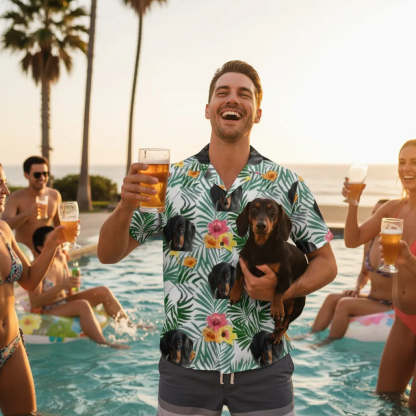 Personalized Face Hawaiian Shirt Pool Party Essential Funny Gift for Him