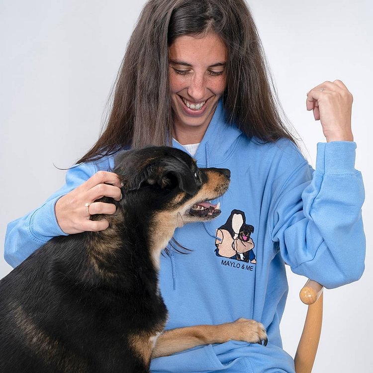 Custom Embroidered Pet From Your Photo Sweatshirt