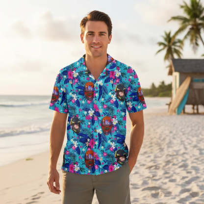 Personalized Face Hawaiian Shirt Beach Party Hilarious Shirt Funny Gift for Him