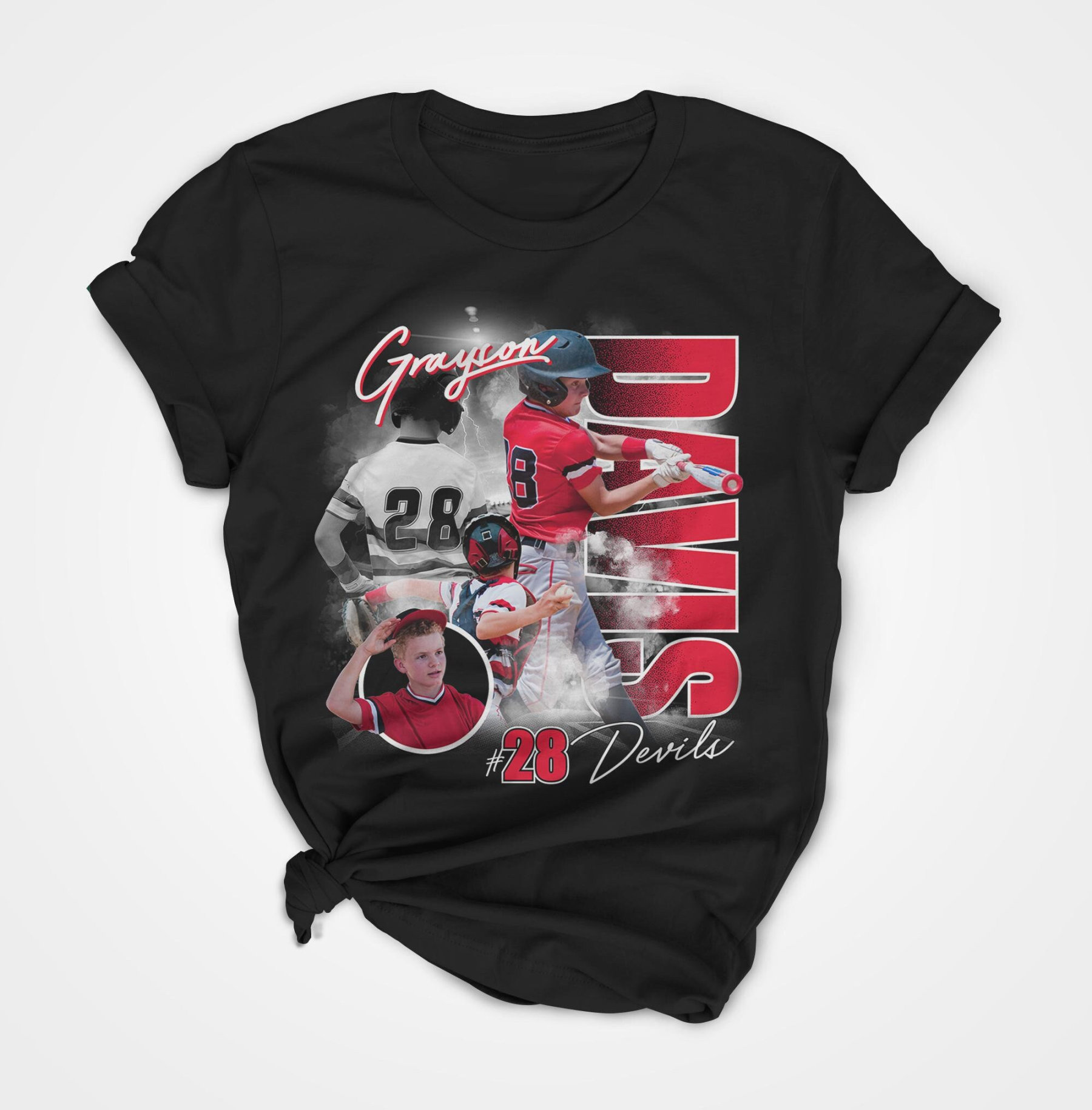 Personalized Baseball Player Shirt with Names