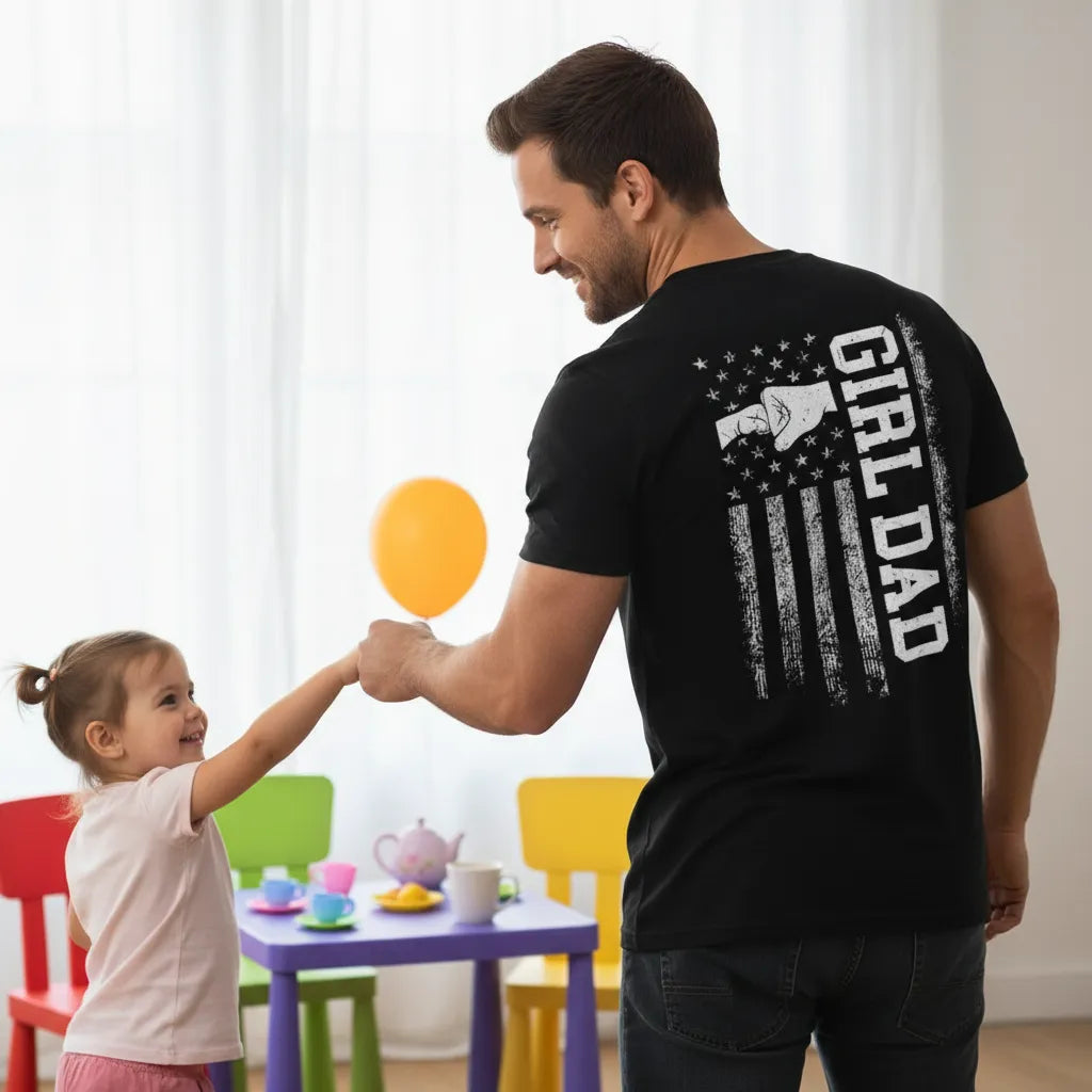 Ultimate Girl Dad Fist Bump Tee Proud Girl Dad Shirt Father's Day Gift
