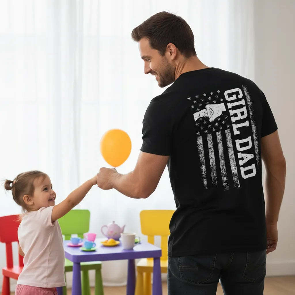 Ultimate Girl Dad Fist Bump Tee Proud Girl Dad Shirt Father's Day Gift