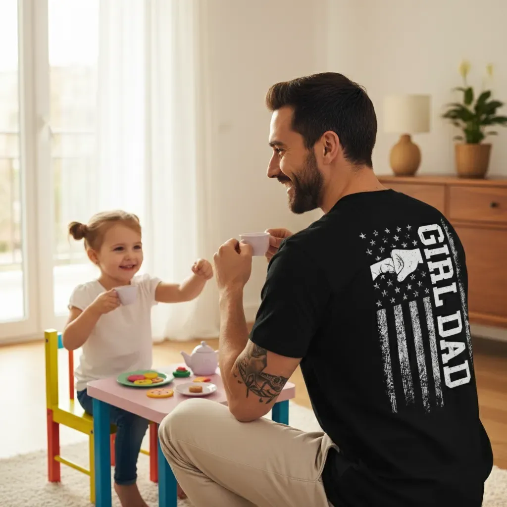 Ultimate Girl Dad Fist Bump Tee Proud Girl Dad Shirt Father's Day Gift