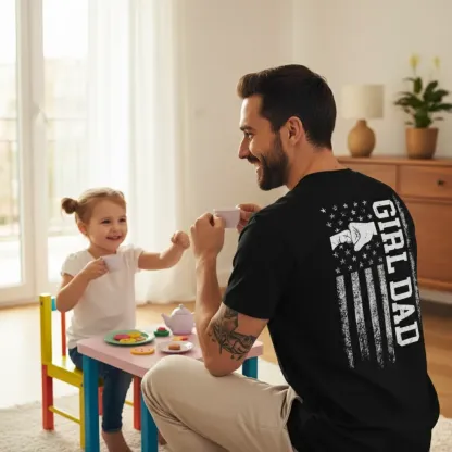 Ultimate Girl Dad Fist Bump Tee Proud Girl Dad Shirt Father's Day Gift