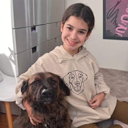 Custom Outline Embroidered Pet From Your Photo Sweatshirt