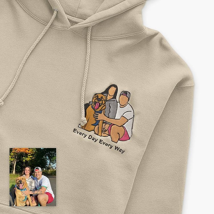 Custom Embroidered Pet From Your Photo Sweatshirt