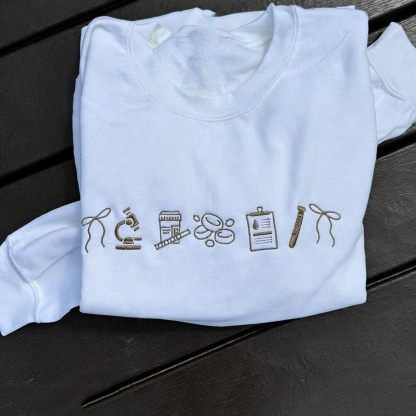 Embroidered Nurse Life Icon Sweatshirt Minimalist Hoodie