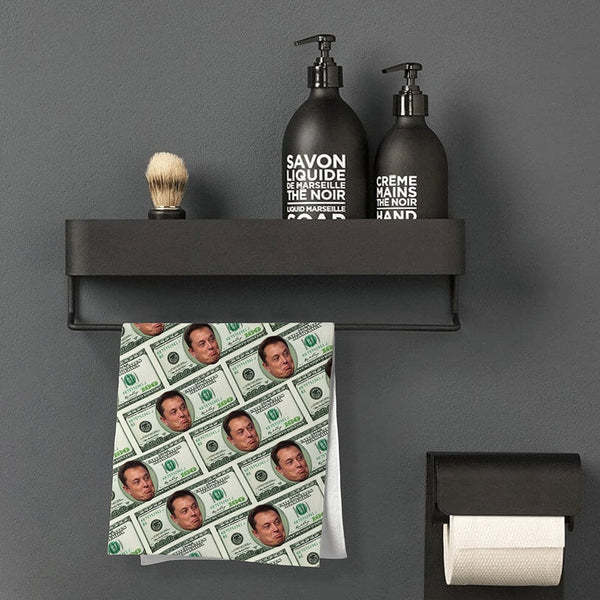 Personalized Photo Dollar Towel Funny Gifts for Him