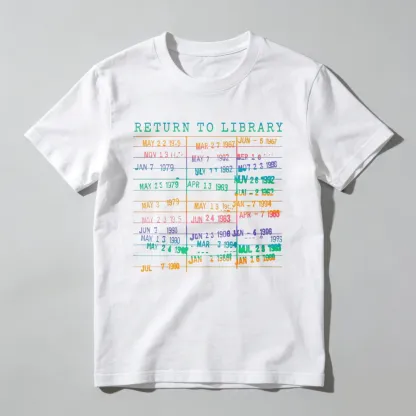 Return To Library Date List Unisex Classic T-shirt