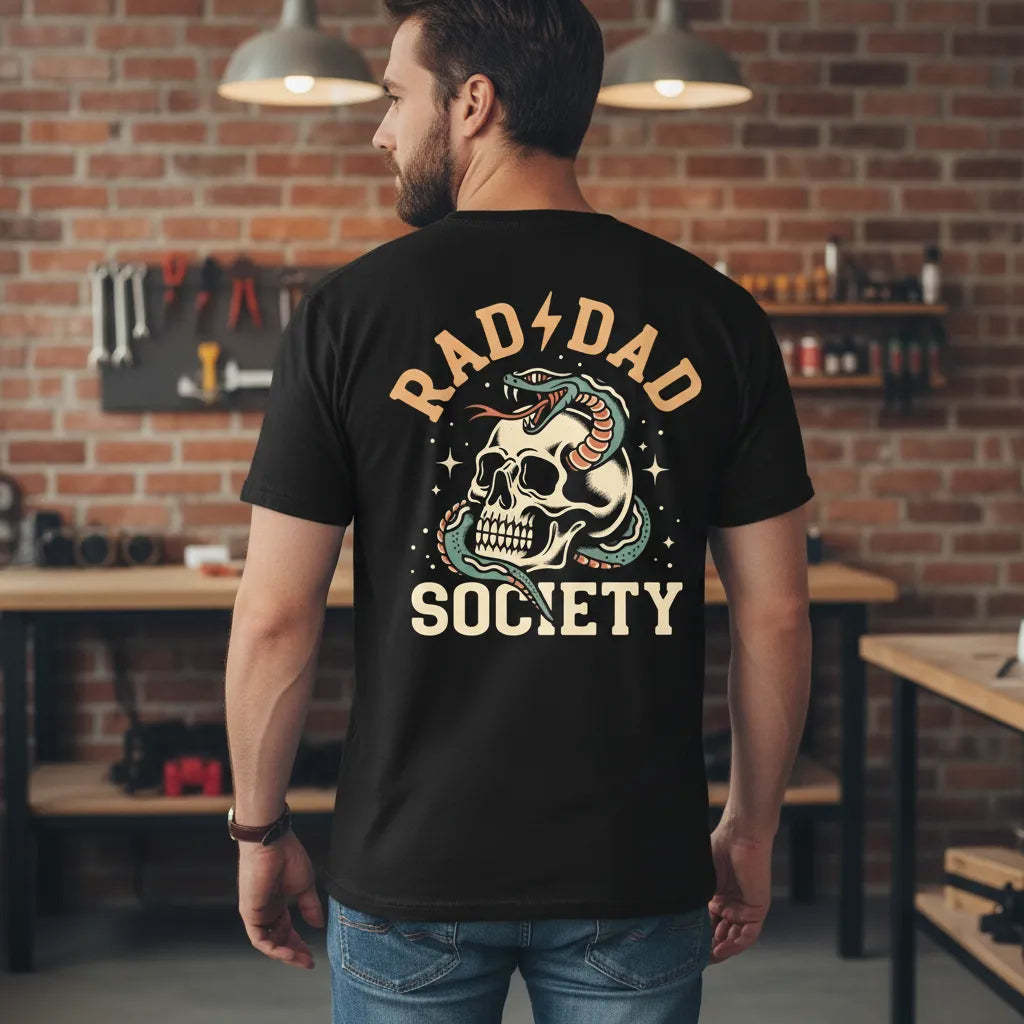 Rad Dad Society Shirt Cool Dad Club Retro Tee First Fathers Day Gift