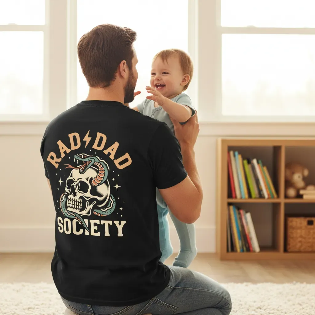 Rad Dad Society Shirt Cool Dad Club Retro Tee First Fathers Day Gift