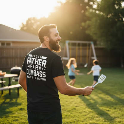 Dumbass Kids Club Vintage Black T-Shirt Dad Humor Tee Funny Father's Day Gift