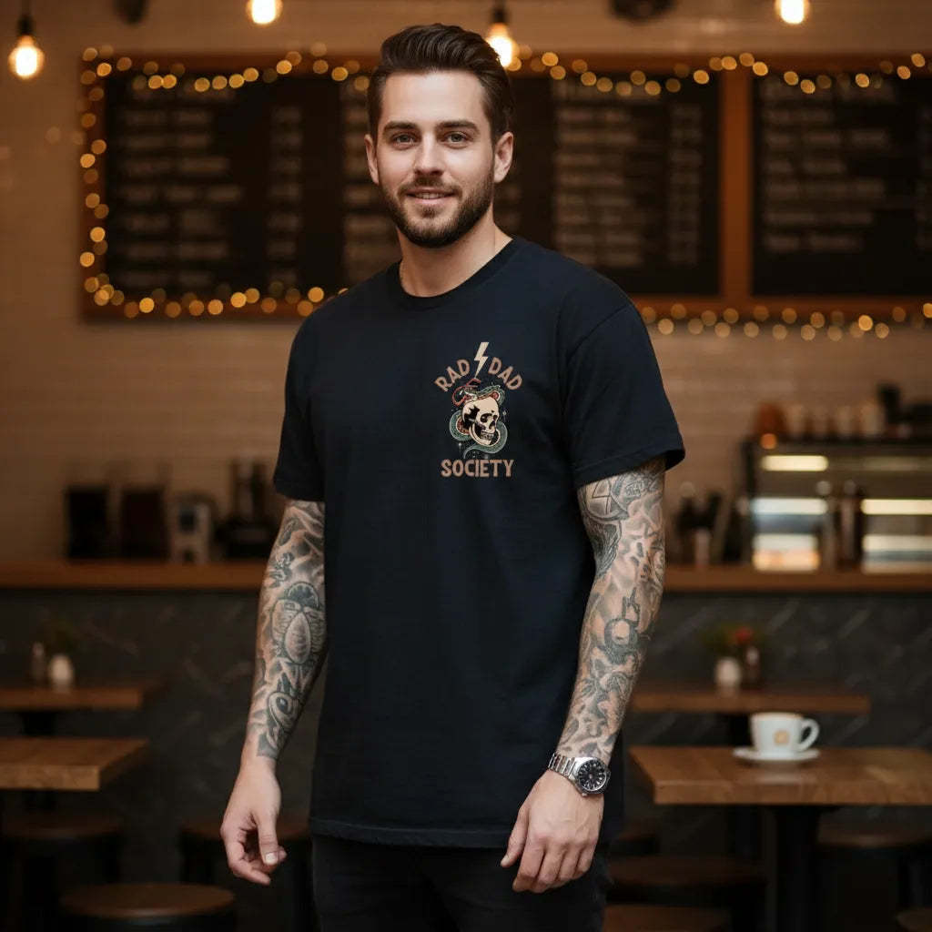 Rad Dad Society Tee Cool Dad Club Dad Life Tee First Fathers Day Present Father's Day Gift