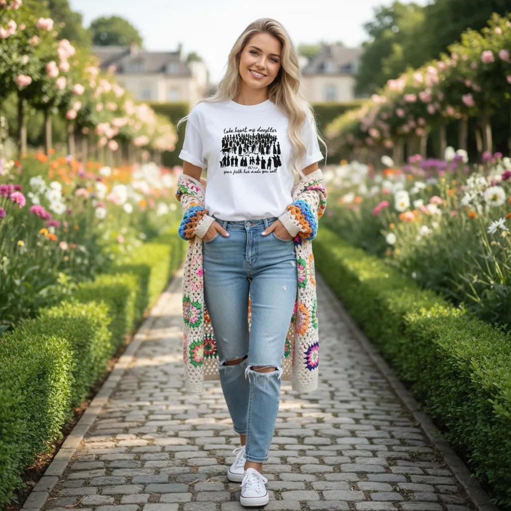 Jesus Christian Shirt For Women Take Heart My Daughter Premium Christian Tee