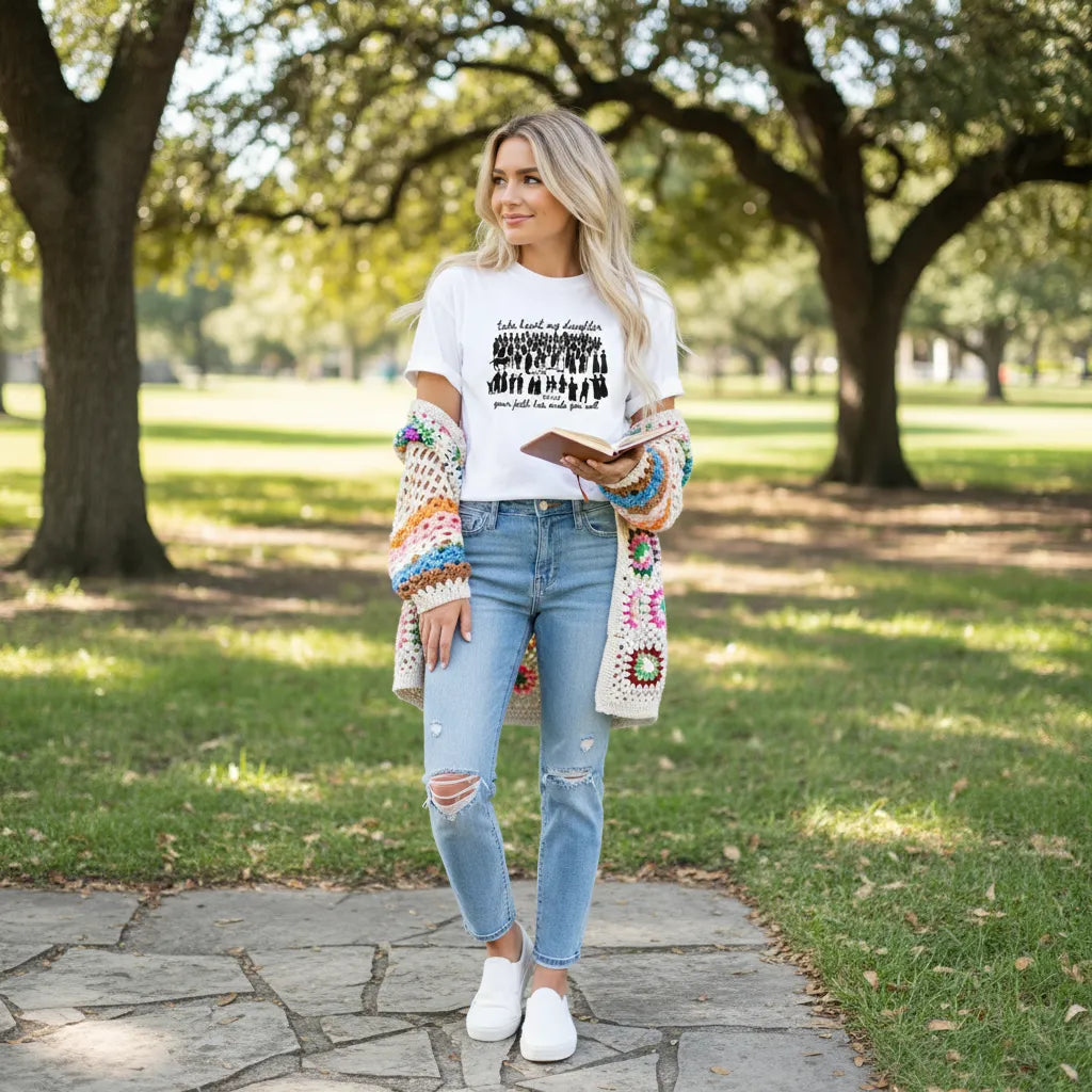 Jesus Christian Shirt For Women Take Heart My Daughter Premium Christian Tee