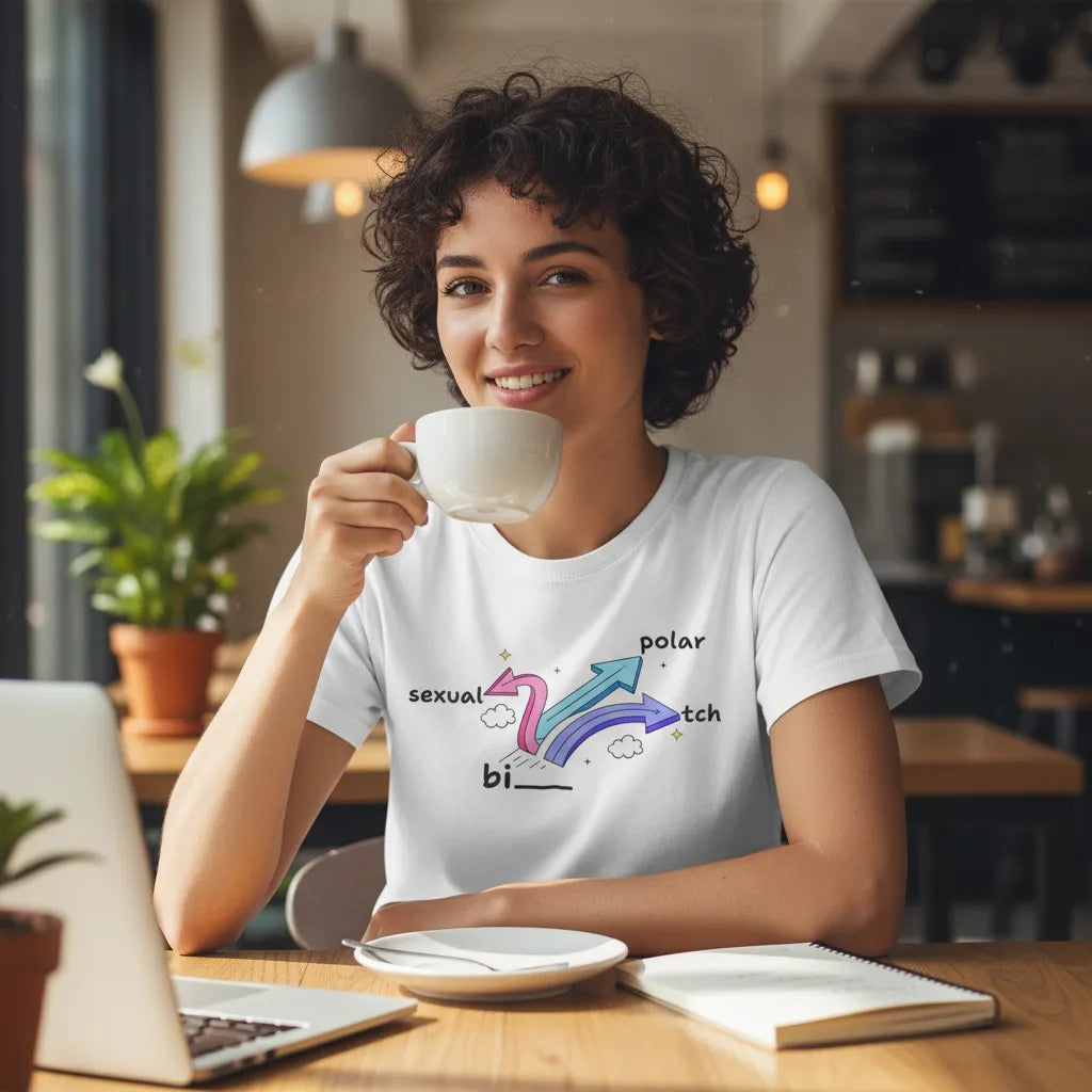 Bisexual Bipolar Bitch T-Shirt LGBT Shirt Chaotic Good Edition