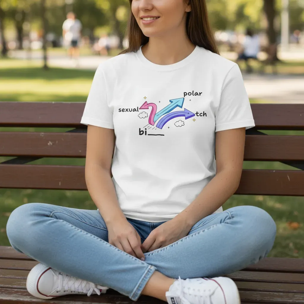Bisexual Bipolar Bitch T-Shirt LGBT Shirt Chaotic Good Edition
